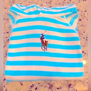 EUC Polo by Ralph Lauren Striped Terry Hoodie, girl’s size Large (12-14)
